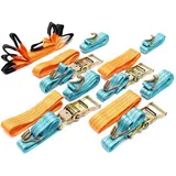 Wiltec Spanngurte 4er Set 35 mm x 3,5 m 3000 daN