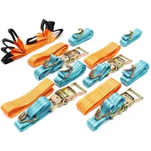 Wiltec Spanngurte 4er Set 35 mm x 3,5 m 3000 daN