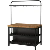 IKEA VADHOLMA Kücheninsel mit Gestell schwarz/Eiche