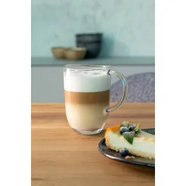 LEONARDO 6er Set Leonardo Latte-Macchiato-Becher Napoli 380 ml Glas Transparent Klar