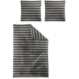 IRISETTE Wave-HK 8559 Gestreift Grau 135 x 200 cm + 80 x 80 cm