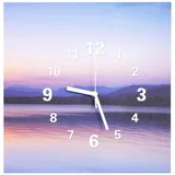 MCW LED-Bild, Leuchtbild Leinwandbild Wandbild, Timer Steg flackernd Wanduhr 110x55cm