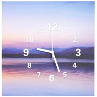 MCW LED-Bild, Leuchtbild Leinwandbild Wandbild, Timer Steg flackernd Wanduhr 110x55cm