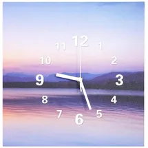 MCW LED-Bild, Leuchtbild Leinwandbild Wandbild, Timer Steg flackernd Wanduhr 110x55cm