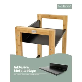 holz4home Getränkekistenregal 56 x 32 x 153 cm Braun/Schwarz