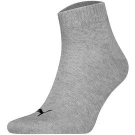 Puma Socken Quarter Plain 12P 12er Pack Grau/Schwarz/Weiß 39-42