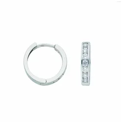 Paar Creolen ADELIA ́S "Damen Goldschmuck", silber, Ohrringe, Damen, Damen, Weißgold 585, mit Zirkonia Goldschmuck für Damen