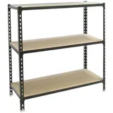 Proregal Schwerlastregal Small Muli HxBxT 100 x 110 x 40 cm 3 Fachböden Fachlast 200 kg Anthrazit