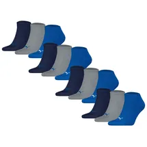 Puma Sneakersocken 12er Pack Blau/Grau 39-42