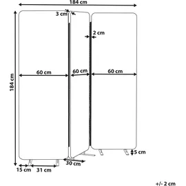 Beliani Beliani, Paravent + Raumteiler Standi