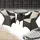 Tectake Aluminium Rattan Set Zürich 3-tlg. natur