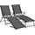 Costway Sonnenliege 64 x 65 x 0 cm Schwarz