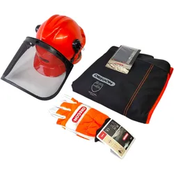 Oregon Kettensägen Schutzausrüstung Set ( 574742A ) mit Schutzhelm / Beinschutz und Handschuhe
