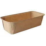 Papstar Backformen "pure" eckig 1033 ml 6,1 cm x 10,8 cm x 23 cm braun