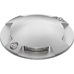 ledscom.de LED Bodenleuchte, Wegmarkierung BUNDA für außen, IP67, 4-flammig, aluminium, rund, 70mm Ø, kaltweiß