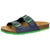 LICO Unisex Bioline Kids Pantoletten, Marine Grün, 30 EU