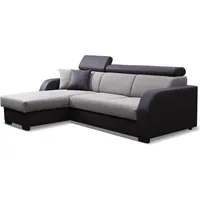 Ecksofa mit Schlaffunktion und Bettkasten - Ottomane links als auch rechts montierbar,Couch für Wohnzimmer, Schlafsofa Sofagarnitur Sofa Eckcouch ... - Braun