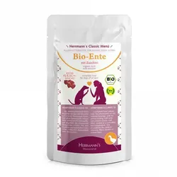 Herrmann's Classic 12x130g Beutel Hundenassfutter Bio Ente mit Zucchini