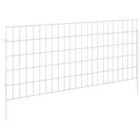 vidaXL Zaun-Set 115 x 50 cm Silber/Verzinkter Stahl