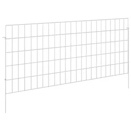 vidaXL Zaun-Set 115 x 50 cm Silber/Verzinkter Stahl