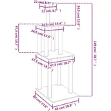 vidaXL Kratzbaum mit Sisal-Kratzsäulen Creme 149 cm