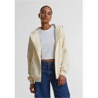 URBAN CLASSICS Ladies Fluffy Zip Cardigan whitesand, 3XL -