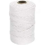 DMiotech Makramee Garn Kordel 5mm x 150M, Beige Makramee Set Baumwollgarn, Baumwollkordel Naturbaumwoll Kordelband, Einzelstrang Häkelwolle für DIY Handwerk Gartenarbeit Platzteller