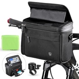 HASAGEI Lenkertasche Fahrrad 4.7L mit Touchscreen Fahrradtasche Handyhalterung Fahrrad wasserdichte für alle Handys