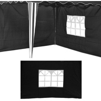 Mojawo 2er Set Seitenteile Fenster Seitenwand Pavillon Faltpavillon Fenster Schwarz PA - beschichtet 300x200cm
