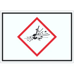 Aufkleber Instabile explosive Stoffe Symbol Explosion A9 (37x52mm)
