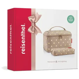 Reisenthel beautycase Set metallic dots Coffee - Unser Geschenkset aus Beautycase und rechteckiger Tasche Feiertage!