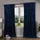 Gardinenbox Vorhang »Milano« Samt Blickdicht Schlaufenband Tunneldurchzug Blackout Bügelband kürzbar Blau 2 Stück HxB 280x135 cm, 20357