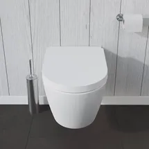 Duravit ME by Starck Wand-WC mit WC-Sitz Weiß seidenmatt