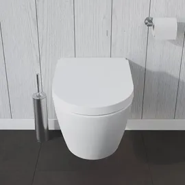 Duravit ME by Starck Wand-WC mit WC-Sitz Weiß seidenmatt