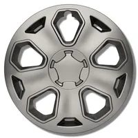 Radkappen 16 Zoll - Silberne Radzierblenden 4er-Set von 13-16 Zoll - Topas Radblenden für die meisten Automarken und Stahlfelgen - Zierkappen in Schwarz oder Silber - Felgenabdeckung für Autofelgen