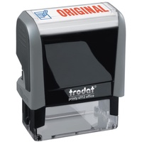 Trodat Office Printy 4912 selbstfärbender Textstempel, ORIGINAL, Abdruckfarbe blau-rot,