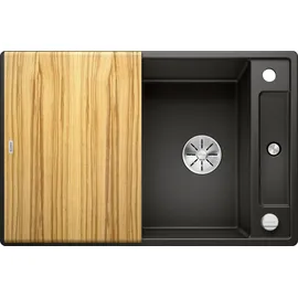 Blanco Axia III 45 S rechts Einbau von Oben granit schwarz Handbetätigung 780 x 510 mm