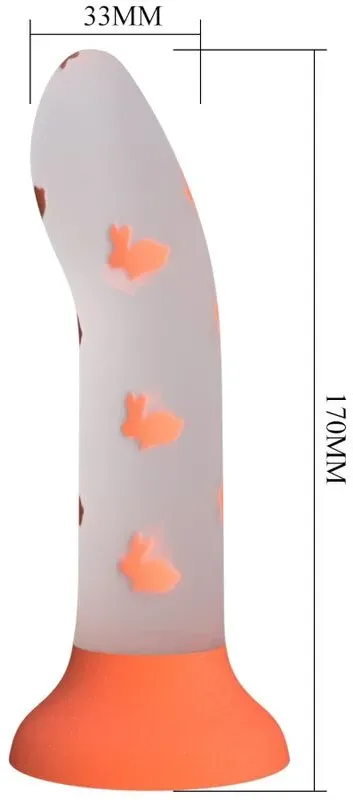 PRETTY LOVE - MAGISCHER NACHT-DILDO OHNE VIBRATION LEUCHTENDES ORANGE