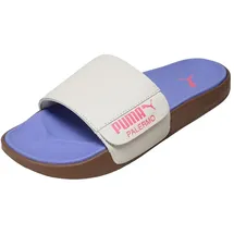 Puma Leadcat 2.0 Palermo LTHR Slide Sandal, Alpine Snow-Pure Pink-Intense Lavender-Gum, 42 EU, Alpine Snow Pure Pink Intense Lavender Gum, 42 EU