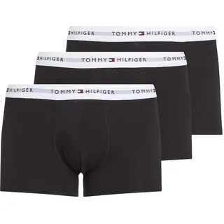 Tommy Hilfiger Herren 3er Pack Boxershorts Trunks mit Logobund, Mehrfarbig (Th Wht/Th Wht/Th Wht), L