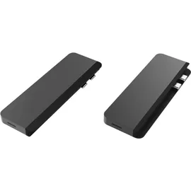 Hyper HyperDrive Duo 7-in-2 Dock für MacBook Pro/Air – Space Gray, HD28C-SILVER, grau