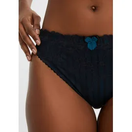 bonprix Slip mit zarter Spitze Schwarz 36/38