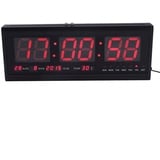 Multifunktionale LED-Wanduhr, Anzeigekalender und Temperatur, 12/24-Stunden-Modus, Temperatur-Wanduhr, digitale LED-Uhr