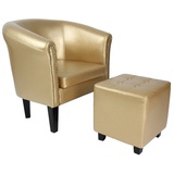 MIADOMODO Chesterfield-Sessel Chesterfield Sessel Hocker Loungesessel Clubsessel Cocktailsessel