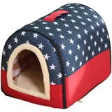 Pevfeciy Hundehöhle Hundehaus kleine Hunde Hundehaus drinnen Indoor, Hundehütte Stoff, Katzenhaus Winterfest, Kuschelhöhle Hund, Schlafhaus Haustierhaus zuhause,6,L