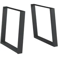[en.casa] Tischgestell 2er Set Lülsfeld 72x75cm Schwarz