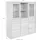 OTTO home Highboard OTTO HOME "Trondheim,130cm breit,42 cm tief, Fronten Holzmassiv, Metallgriffe", beige (kernbuche teilmassiv), B:130cm H:145cm T:42cm, Holz teilmassiv, Sideboards, Highboard, Korpus aus Holzwerkstoff,4 Türen,12 Fächer, Böden teilweise versetzbar