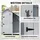 Outsunny Geräteschrank 5,15 x 1,29 m Grau