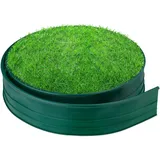 Relaxdays Rasenkante Kunststoff, 12 m, Flexibles Rasenband, Beetbegrenzung, 10 cm hoch, Wegbegrenzung, dunkelgrün