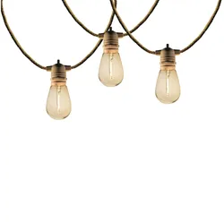 Lumisky SOLAR-LICHTERKETTE aus seil 10 glühbirnen 7.50M FANTASY CORD SOLAR
